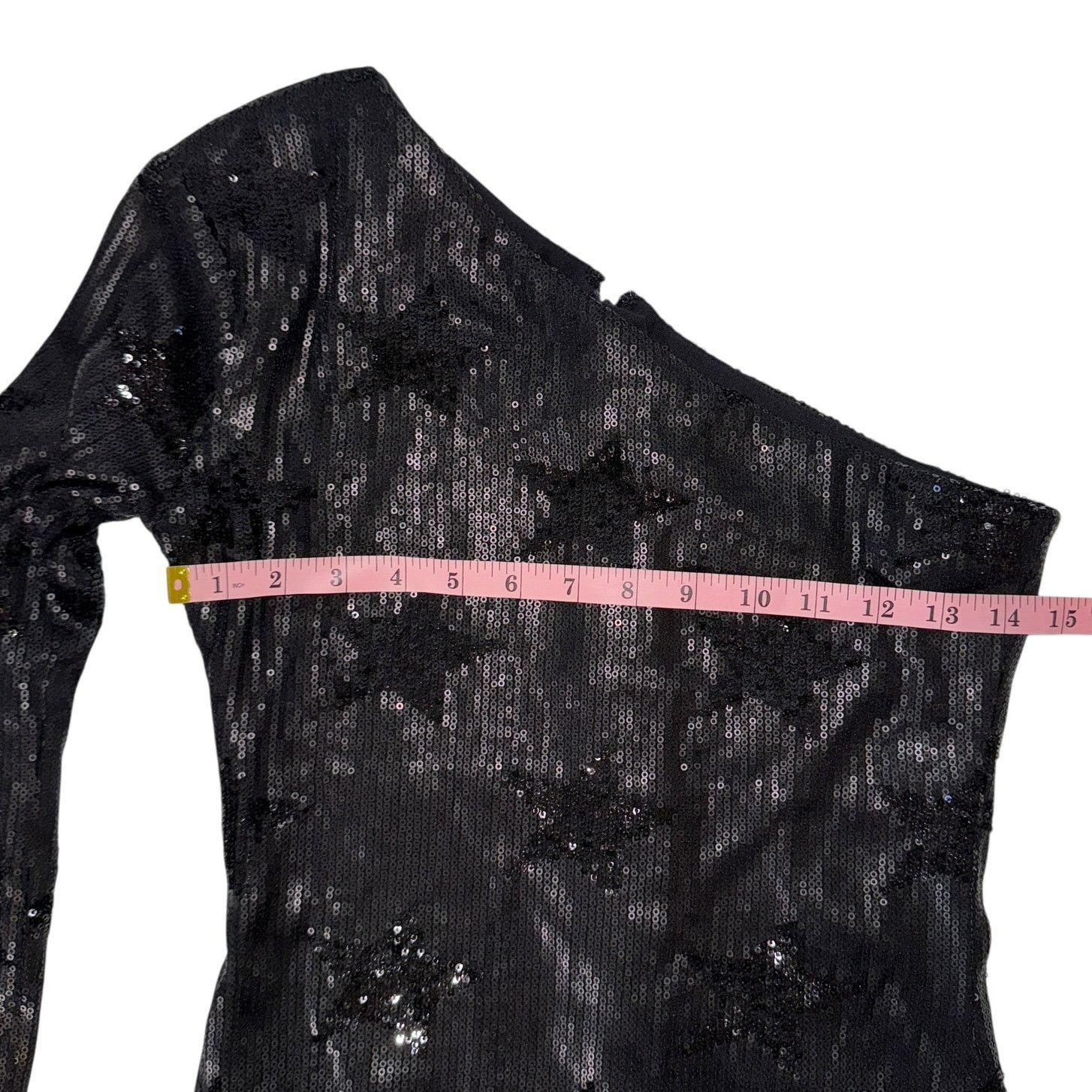 Rta RtA Edie Black One Shoulder Sequin Mini Dress Size 4 Luxury Size S / US 4 / IT 40 - 12 Thumbnail
