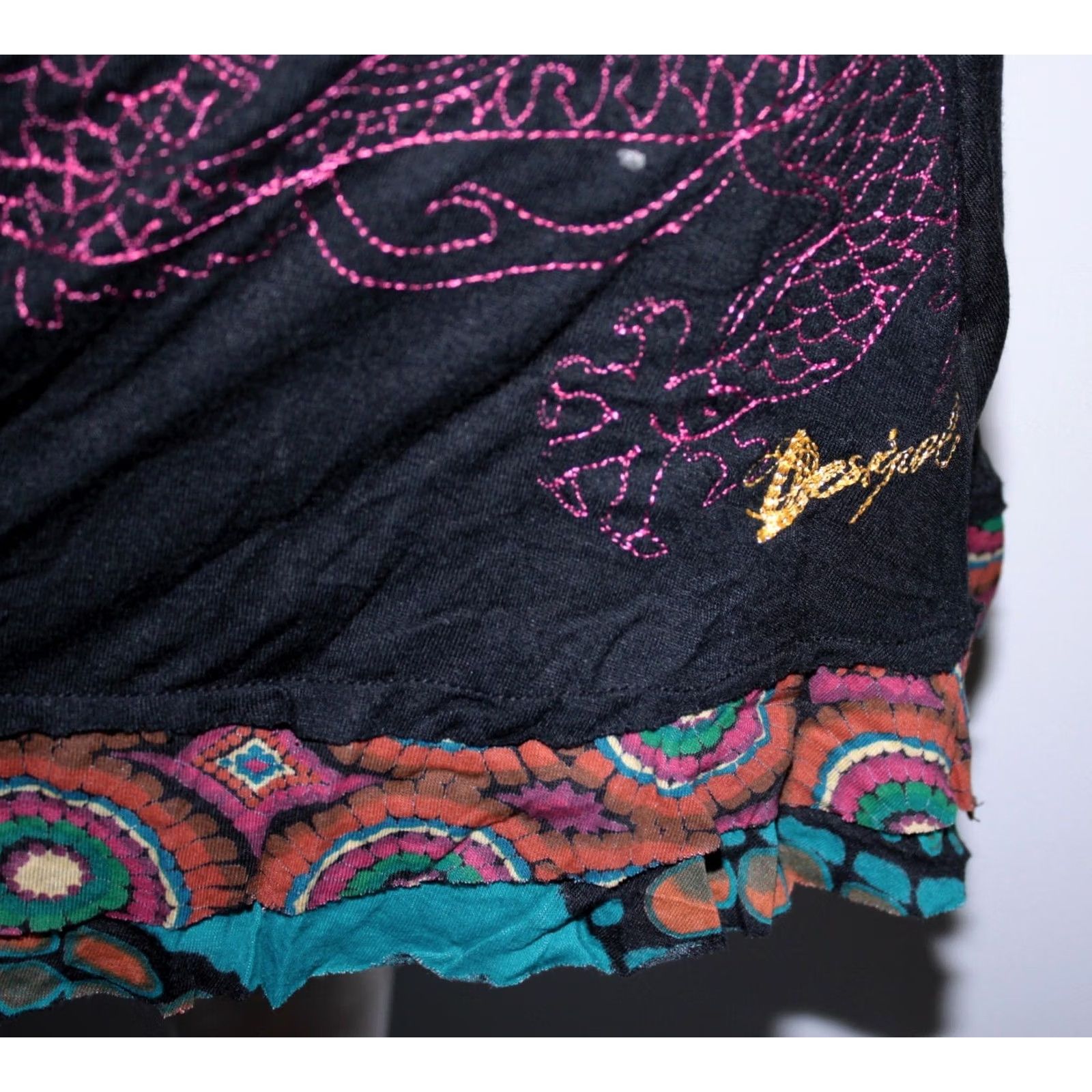 Desigual Desigual Shirt Womens Tunic Size S Multicoloured Short Sleeve Top Size S / US 4 / IT 40 - 2 Thumbnail
