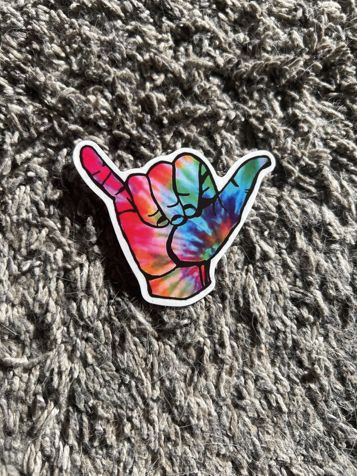 Hypebeast Tie-Dye Shaka Hand Sign Sticker Size ONE SIZE - 1 Thumbnail