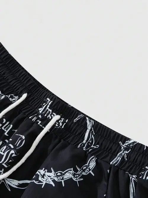 Japanese Brand Print Y2k Shorts DRIP summer Size US 34 / EU 50 - 2 Thumbnail