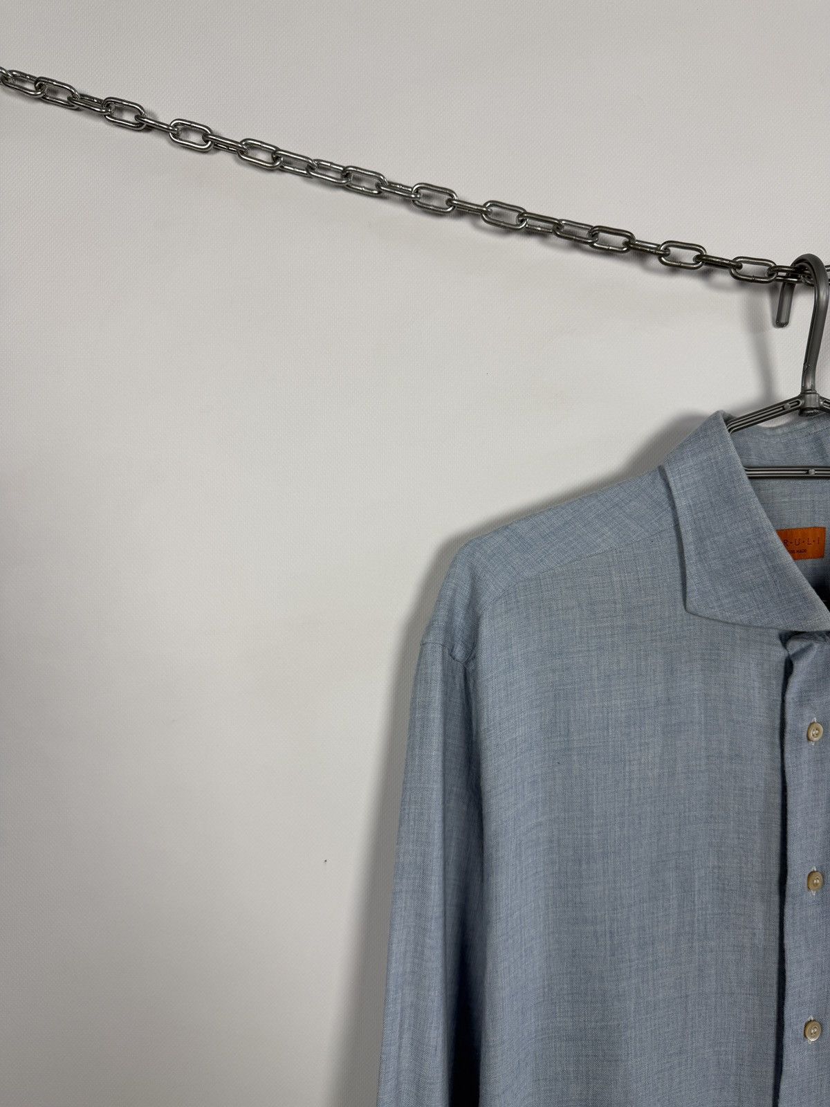 Other BRULI Swiss Made Long Sleeve Shirt Button Up Cotton / Wool Size US XL / EU 56 / 4 - 3 Thumbnail