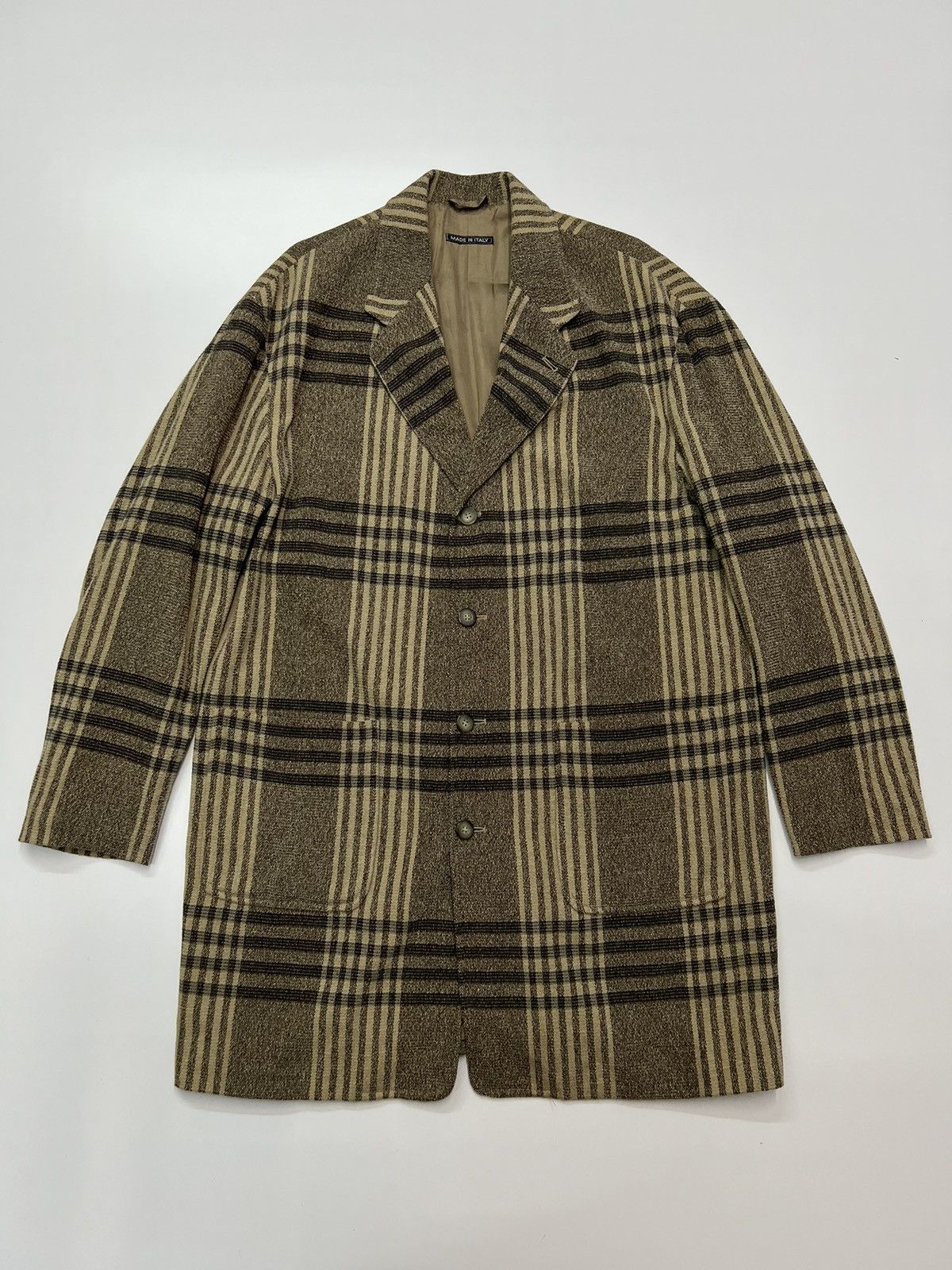 Emporio Armani 🔥EMPORIO ARMANI CHECKERED COAT SIZE 48 Size US M / EU 48-50 / 2 - 1 Thumbnail