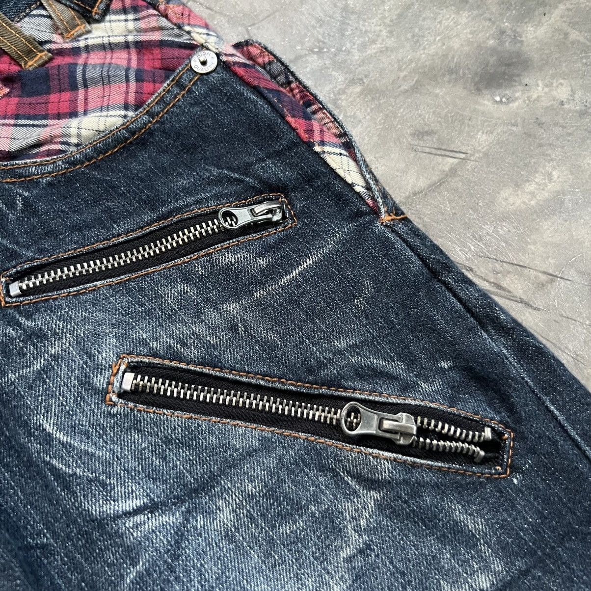 If Six Was Nine 2000s Exploison by Nylaus Double Waist Distressed Jeans Size US 30 / EU 46 - 7 Thumbnail