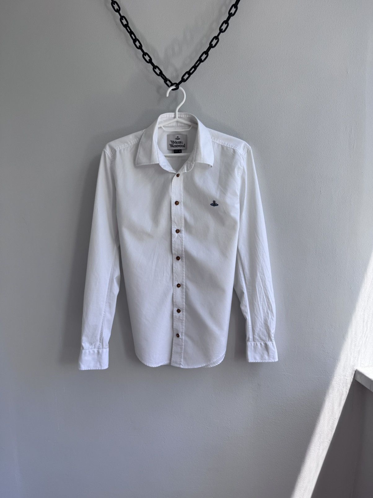Vivienne Westwood Vivienne Westwood White Button Down Shirt Long Sleeve Size US M / EU 48-50 / 2 - 1 Thumbnail