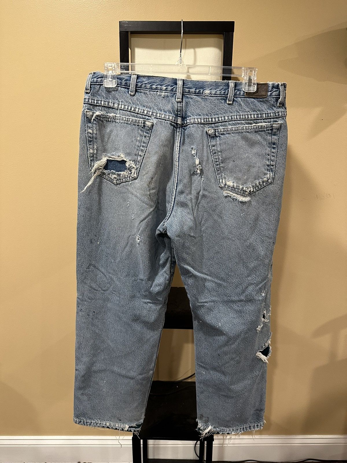 L.L. Bean Vintage L.L. Bean Double L Classic Fit Thrashed Blue Denim Size US 36 / EU 52 - 4 Thumbnail
