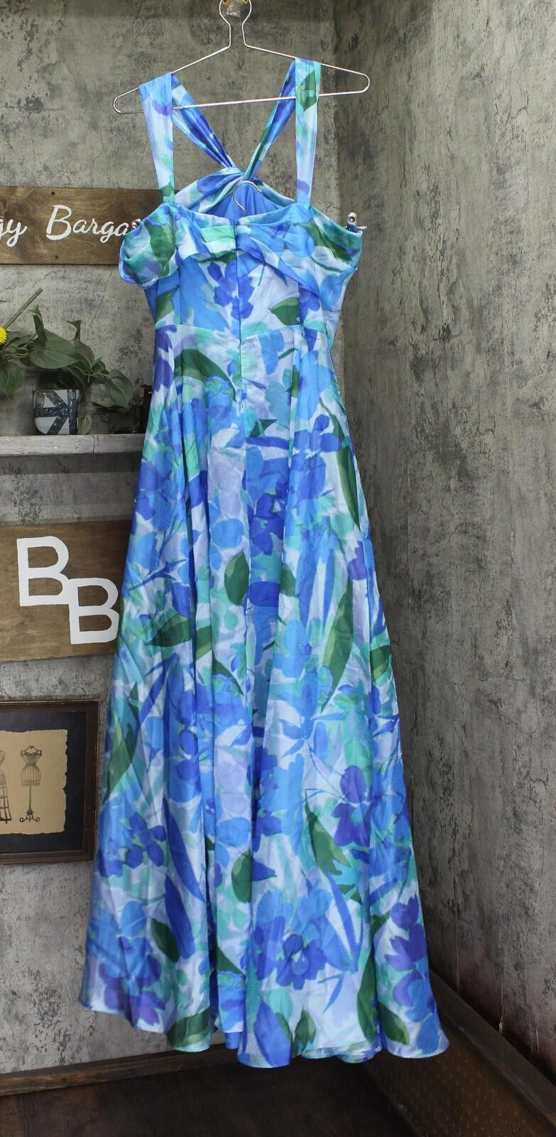 Ann Taylor Nwt Taylor Halter Printed Gown Dress 9185s Sapphire Blue 14 Size XL / US 12-14 / IT 48-50 - 2 Thumbnail