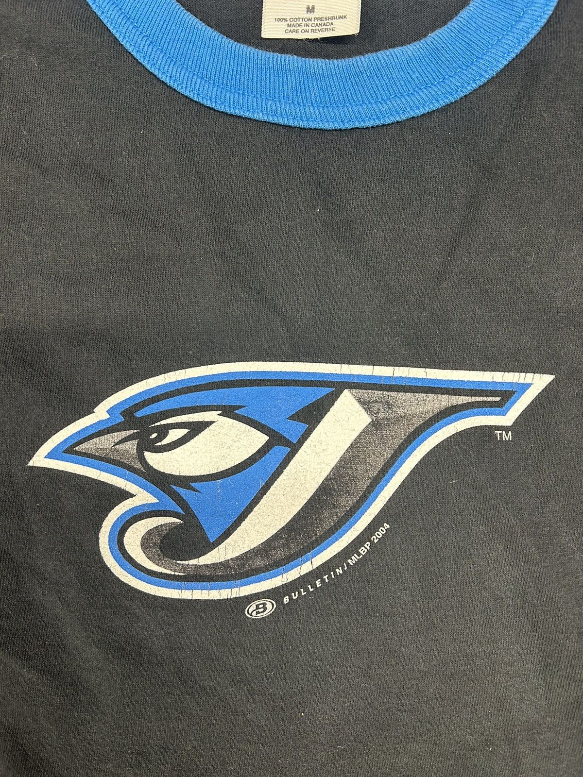 MLB Crazy Vintage Y2K Toronto Blue Jays MLB Black Ringer T-Shirt Size US M / EU 48-50 / 2 - 2 Thumbnail