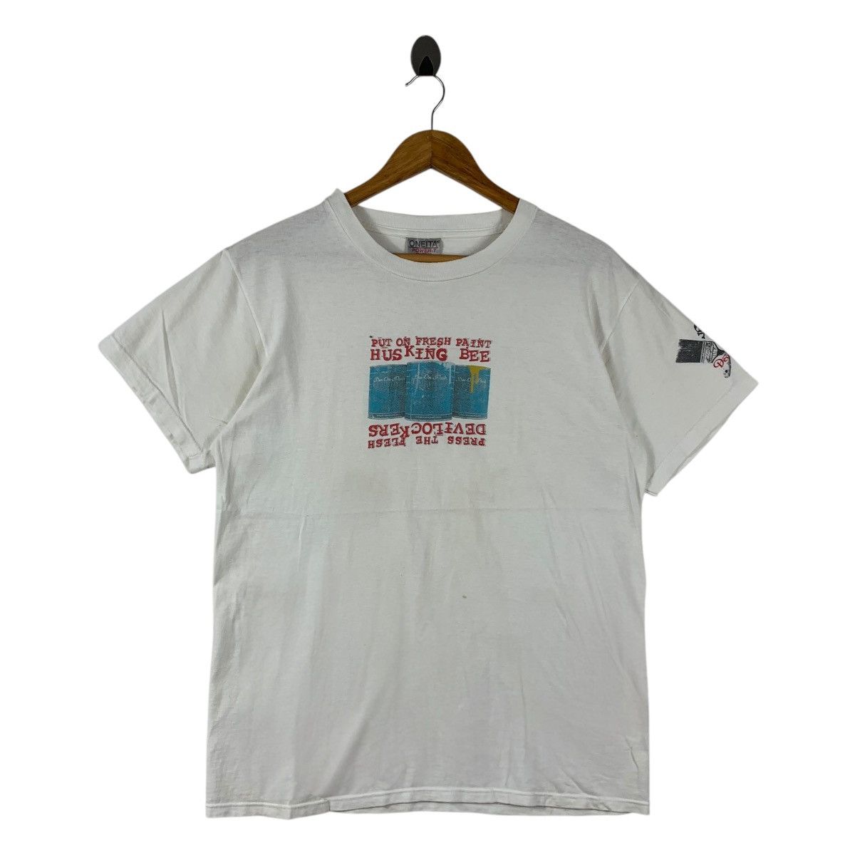 Other Vintage 90s HUSKING BEE X DEVILOCK devilrockers band tees Size US M / EU 48-50 / 2 - 1 Thumbnail
