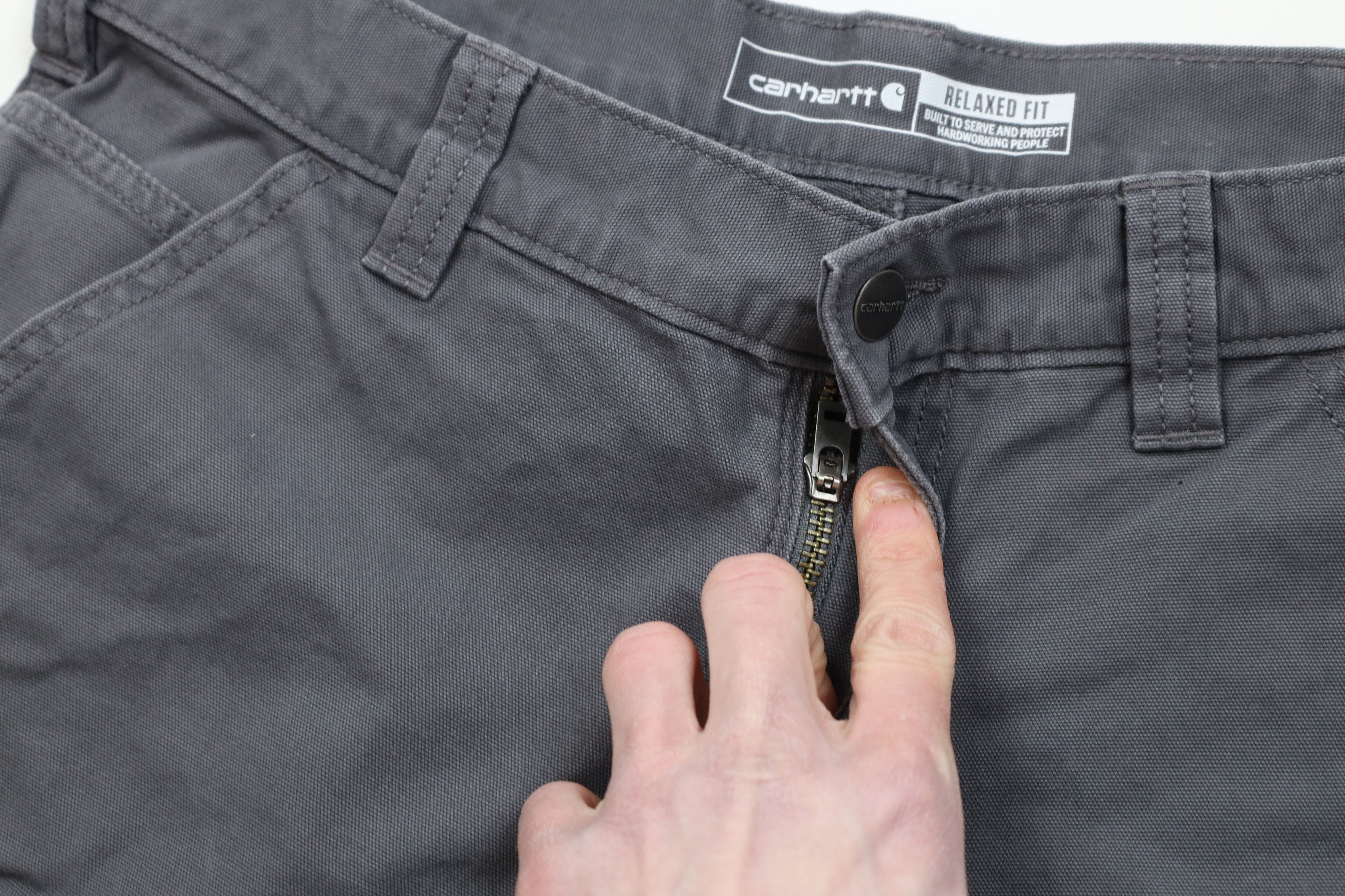 Carhartt Vintage Y2K Carhartt Relaxed Fit Canvas Dungaree Shorts Gray Size US 32 / EU 48 - 5 Thumbnail
