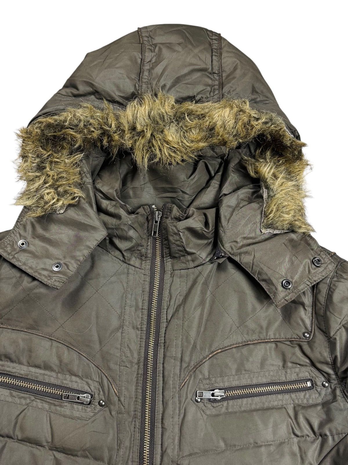Shellac 2000s Schlussel - Fur Hoodie Biker Jacket Size US M / EU 48-50 / 2 - 7 Thumbnail