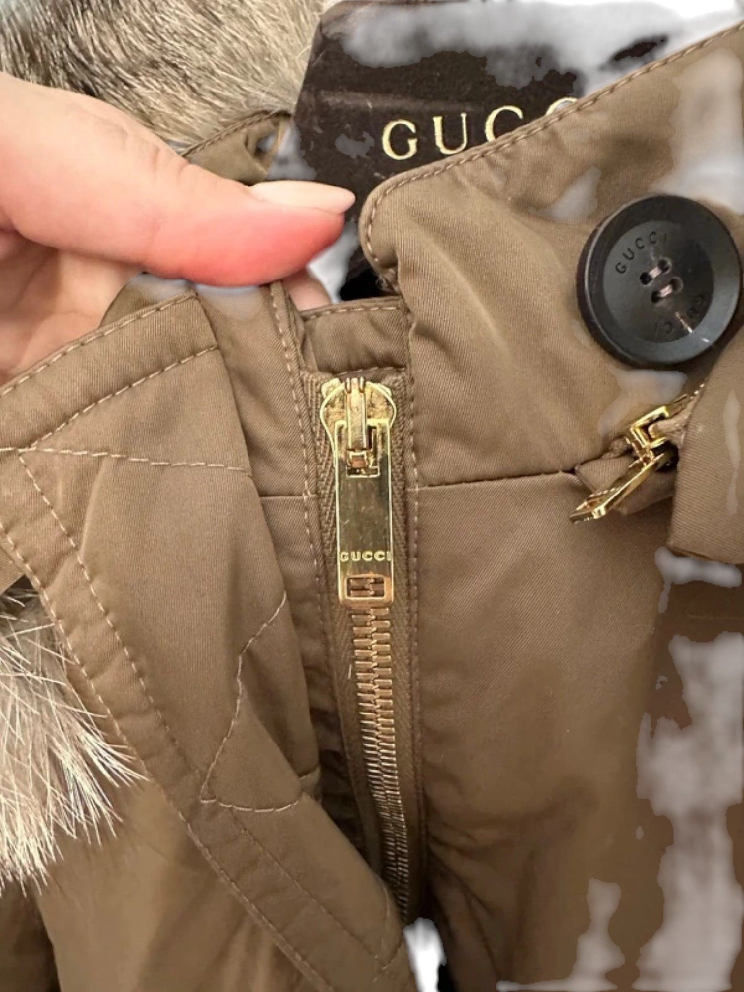 Gucci Gucci Goose Down Bomber Jacket with Blue Fox Fur Trim Size S / US 4 / IT 40 - 6 Thumbnail