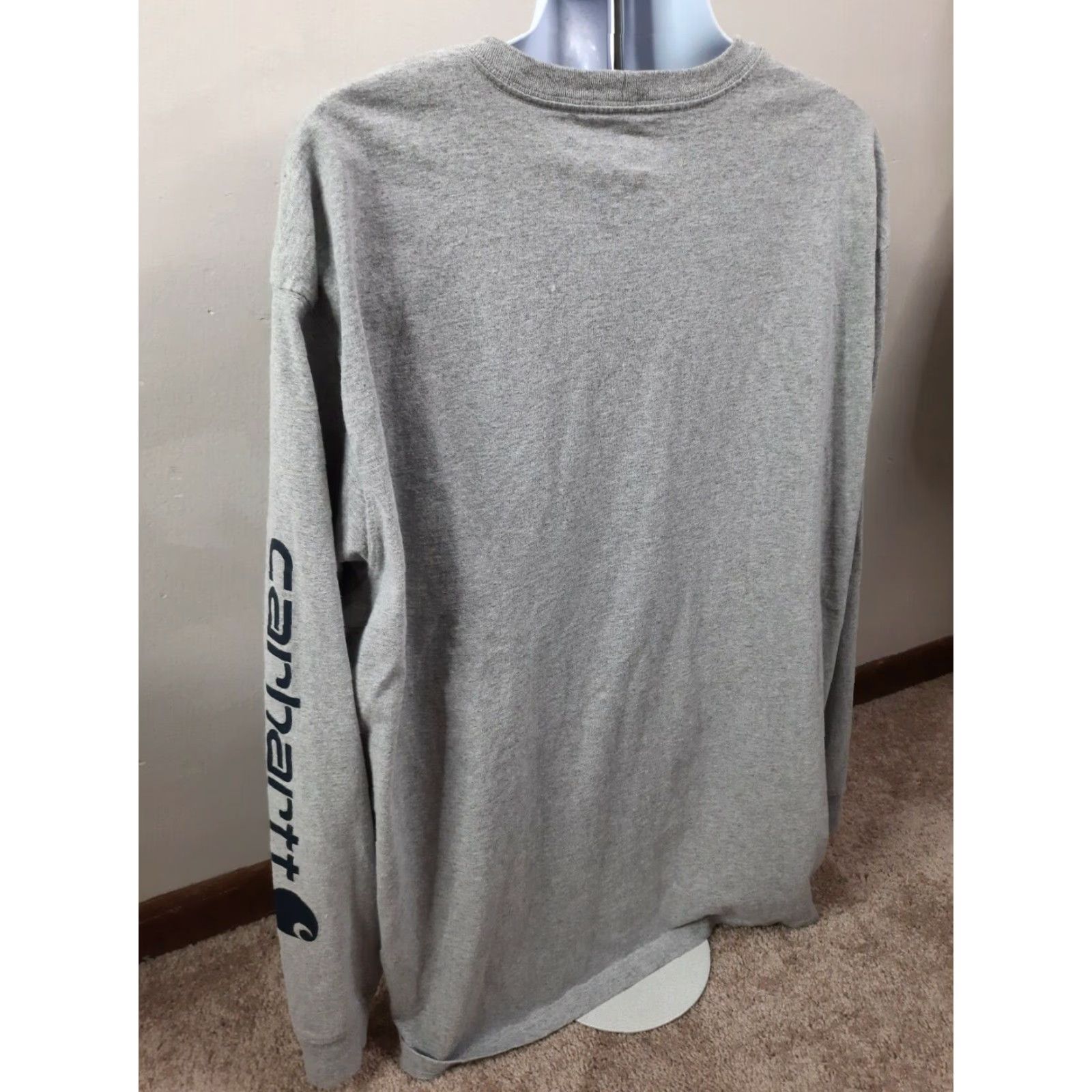 Carhartt VINTAGE Carhartt Shirt 3XL Gray Long Sleeve Logo Spellout Tee Mens Size US XXL / EU 58 / 5 - 2 Thumbnail