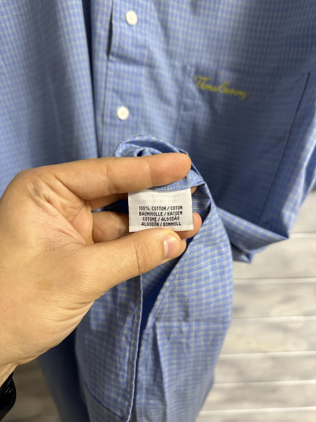 Burberry Rare Luxury Shirt Thomas Burberry Vintage Size L Size US L / EU 52-54 / 3 - 10 Thumbnail