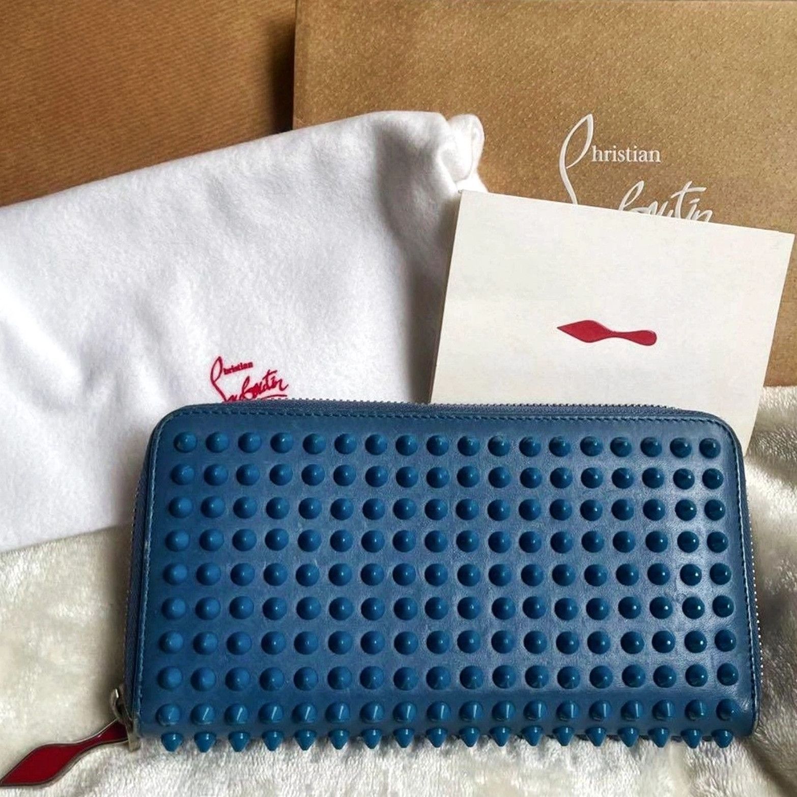 Christian Louboutin Christian Louboutin Ocean Blue Panettone Long Wallet w/ Box Size ONE SIZE - 10 Thumbnail