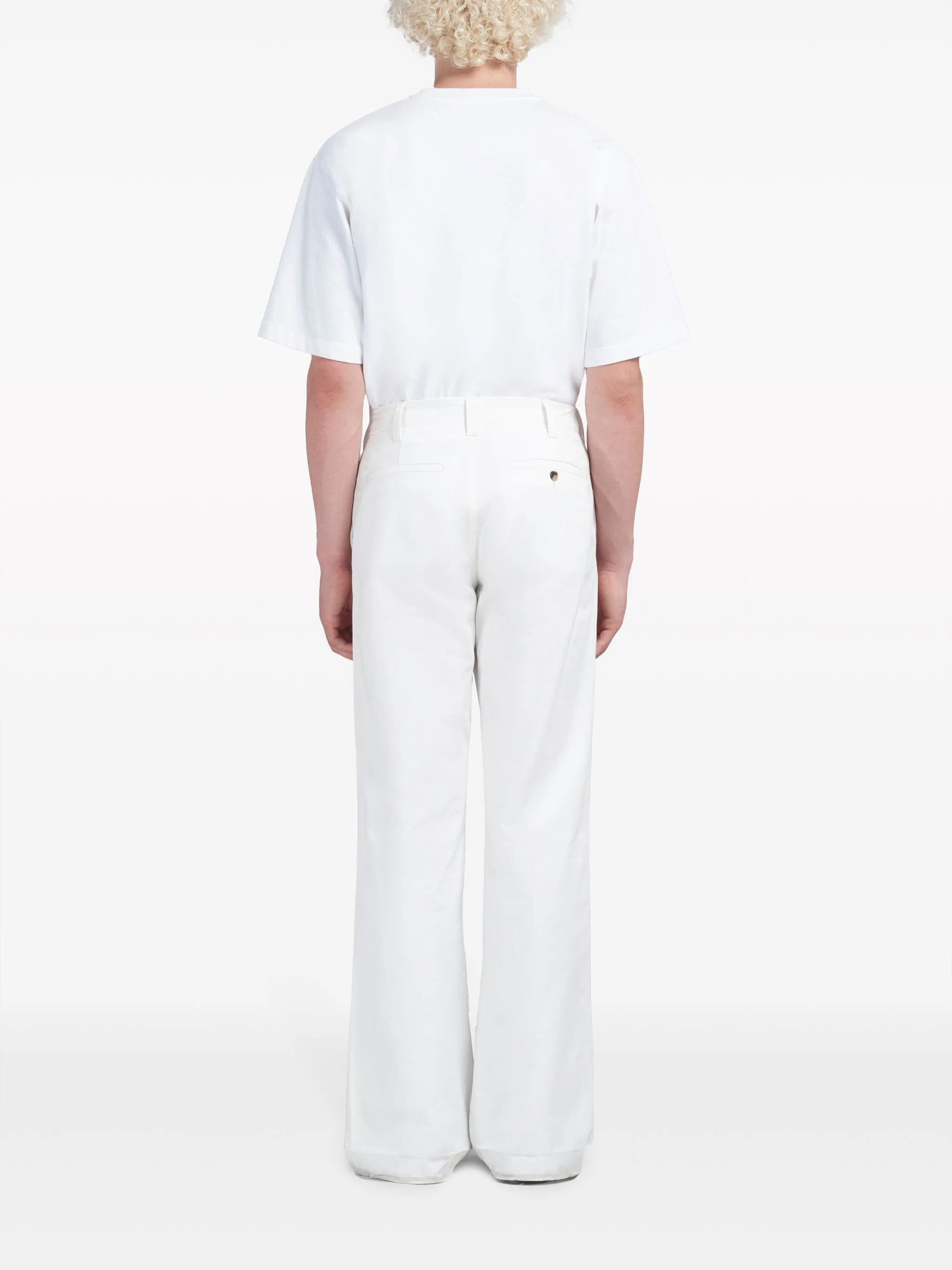 Marni o1f1d3z0525 Mid-Rise Wide-Leg Jeans in White Size US 34 / EU 50 - 4 Thumbnail
