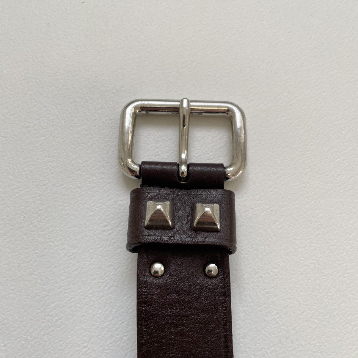 Prada Pyramid Stud Leather Bondage Belt Size 32 - 20 Thumbnail