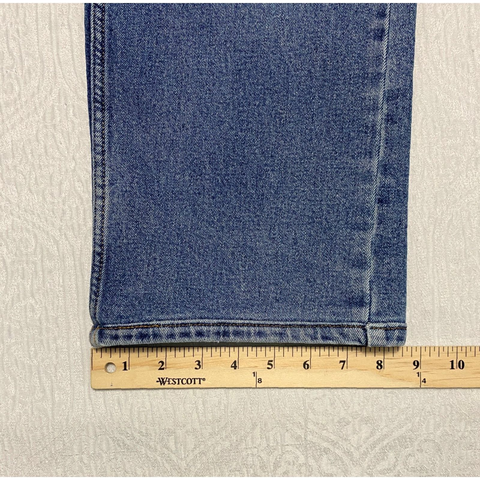 Levi's Levi's 505 Mens Jeans Size 38 × 26 Blue Denim Straight Fit Hemmed Regular 5-Pocket USA Model Levi's 500 Series Jeans Mens Plain Solid Blue Denim Jeans Size US 38 / EU 54 - 8 Thumbnail