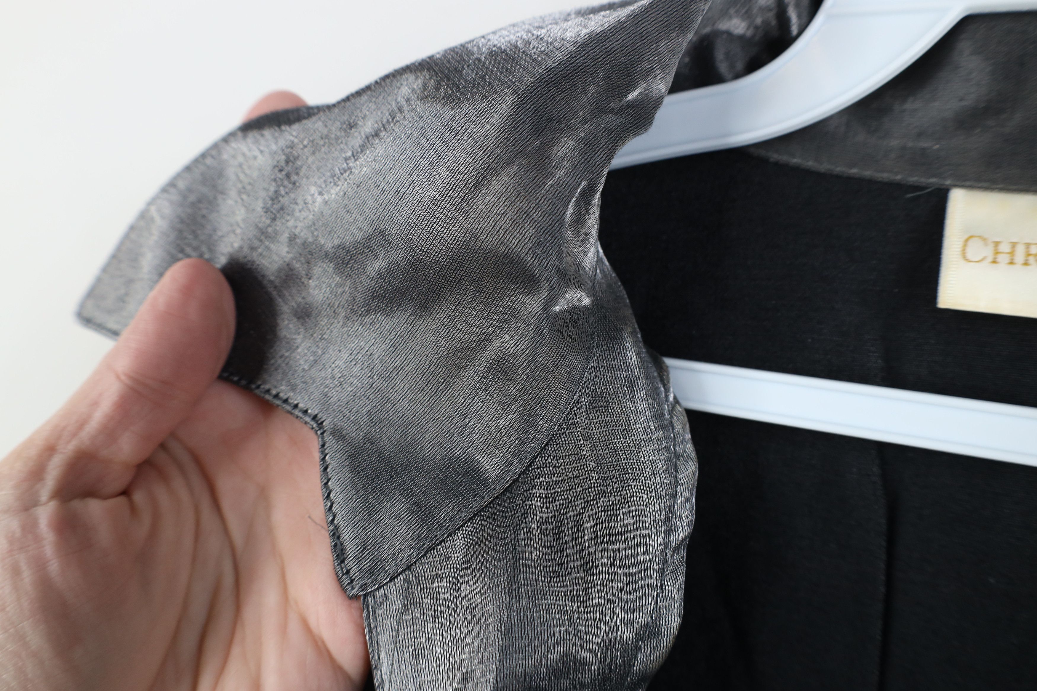Vintage Vintage 90s Streetwear Metallic Button Shirt Silver Size 3XL / US 20-22 - 7 Thumbnail