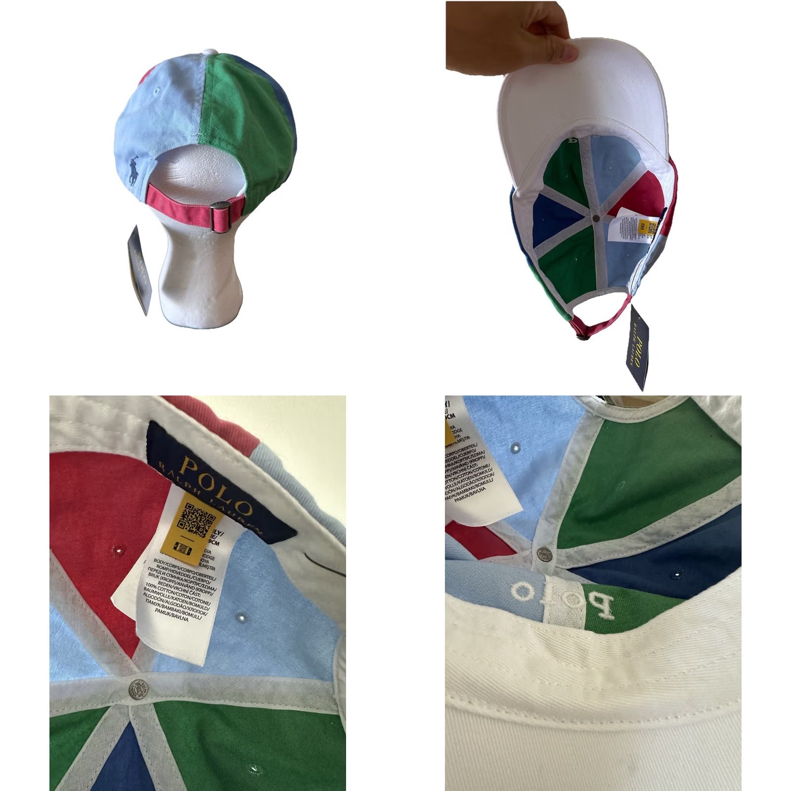 Polo Ralph Lauren Polo Ralph Lauren Hat Baseball Cap Multicolor Color Block One Size Adjustable Men NWT Size US M / EU 48-50 / 2 - 8 Thumbnail