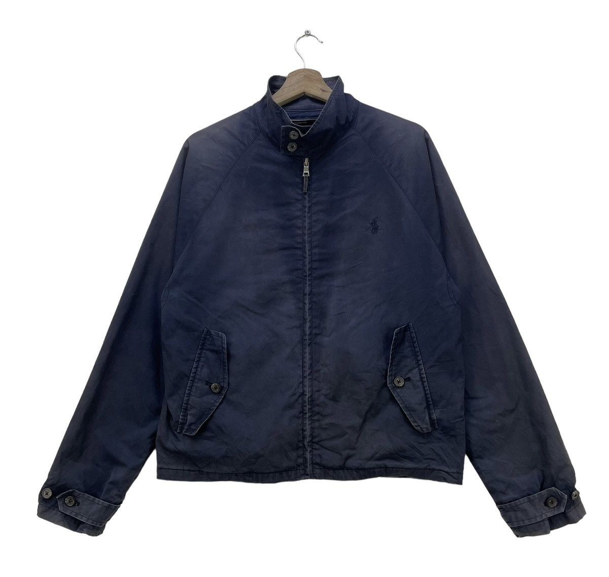 image of Vintage Polo Ralph Laurent Harrington Jacket in Navy, Men's (Size Small)