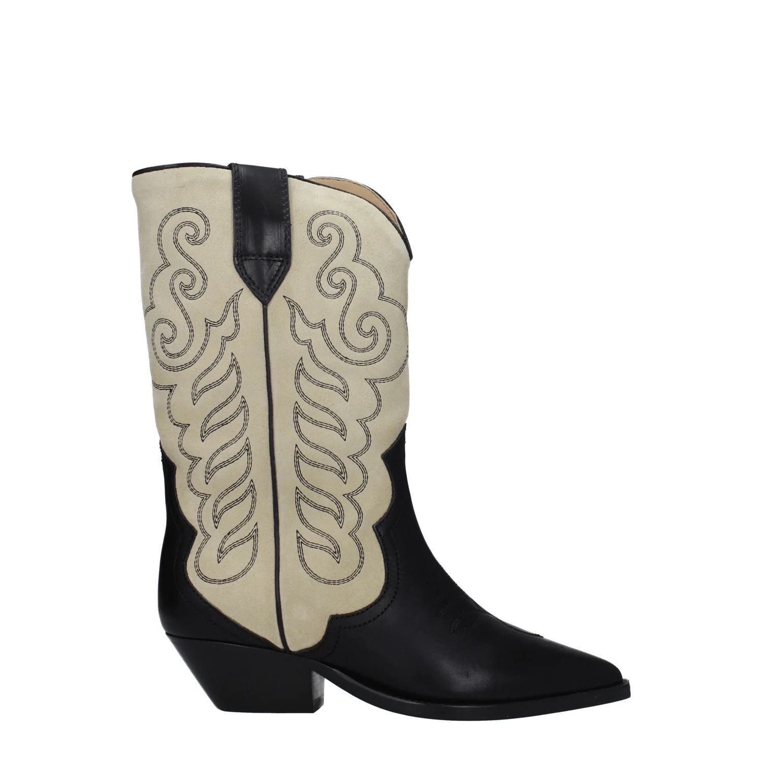 Isabel Marant ob1o1e1124 Suede Ankle Boots in Black/Ecru Size US 6 / IT 36 - 1 Thumbnail