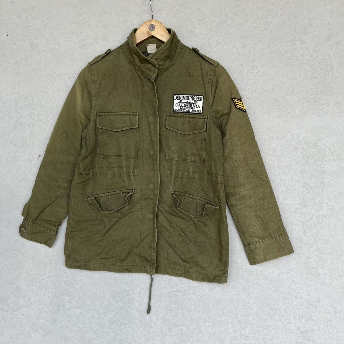 Other Vintage Denim Dungree Full Button Military Jacket Khaki Gren Size US M / EU 48-50 / 2 - 2 Thumbnail