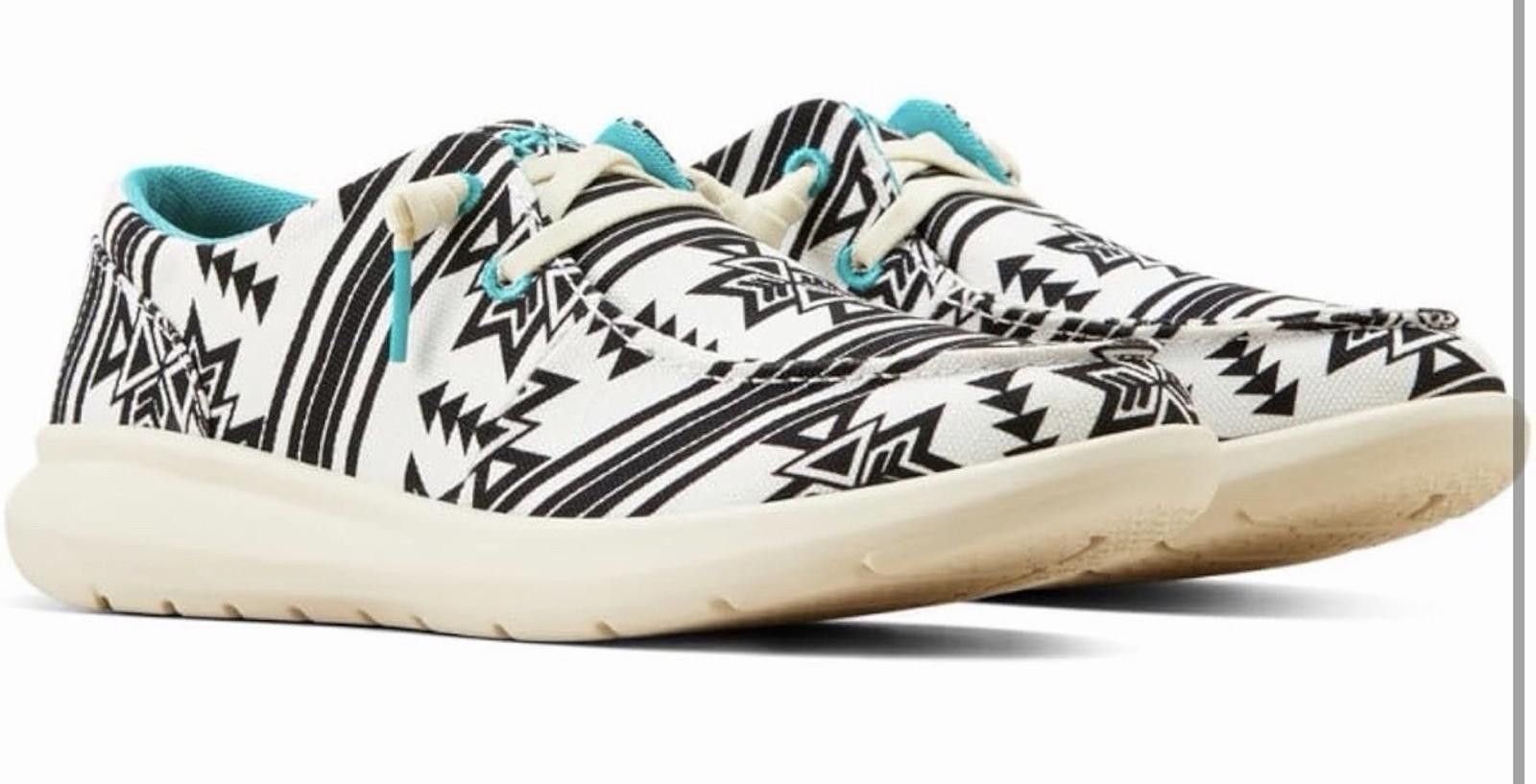 Unknown London Casual Slip-On Shoes with Black and White Geometric Pattern Size US 9 / EU 42 - 6 Thumbnail