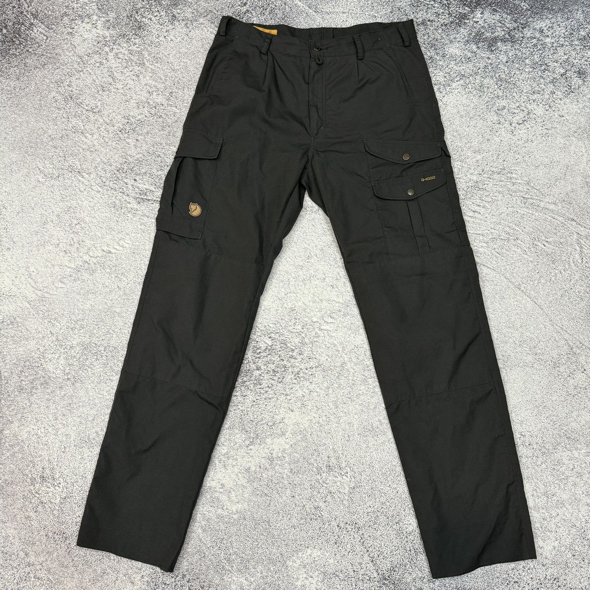 image of Fjallraven Iceland Dark Gray Trousers G-1000 Cargo Eu52 Us34, Men's (Size 36)