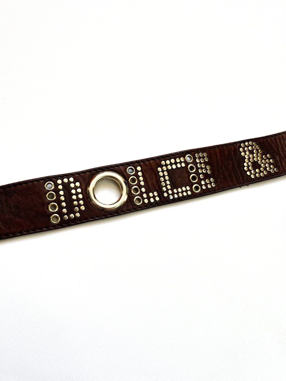 Dolce & Gabbana × Vintage Vintage Dolce Gabbana sequins letters leather logo belt y2k Size ONE SIZE - 4 Thumbnail