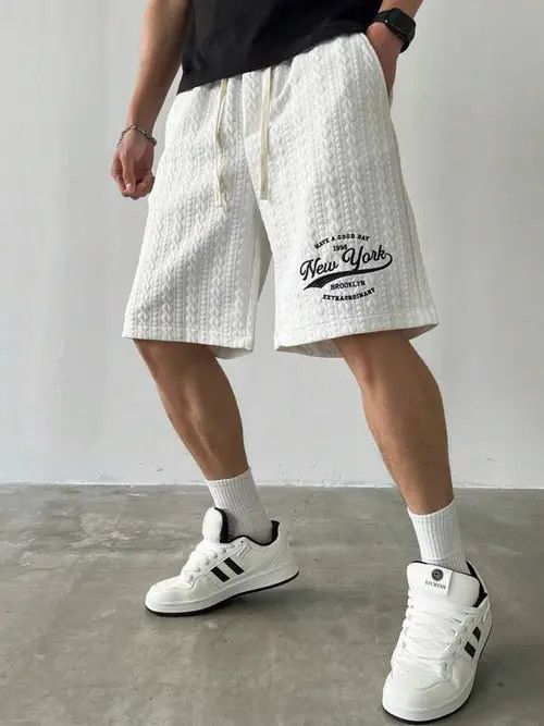 Jean × Vintage Knitted Y2K Drip shorts Size US 36 / EU 52 - 1 Thumbnail