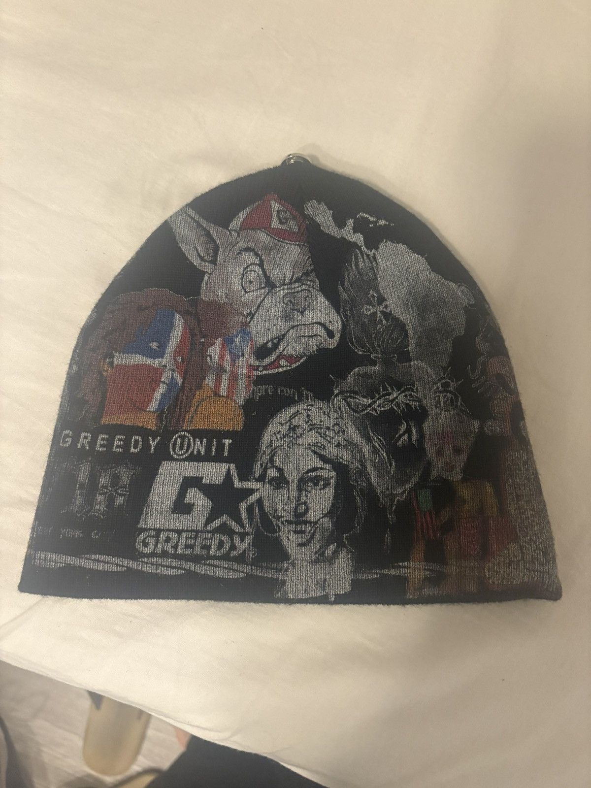 Greedy Unit Greedy Unit Black All Over OS Beanie Size ONE SIZE - 2 Thumbnail