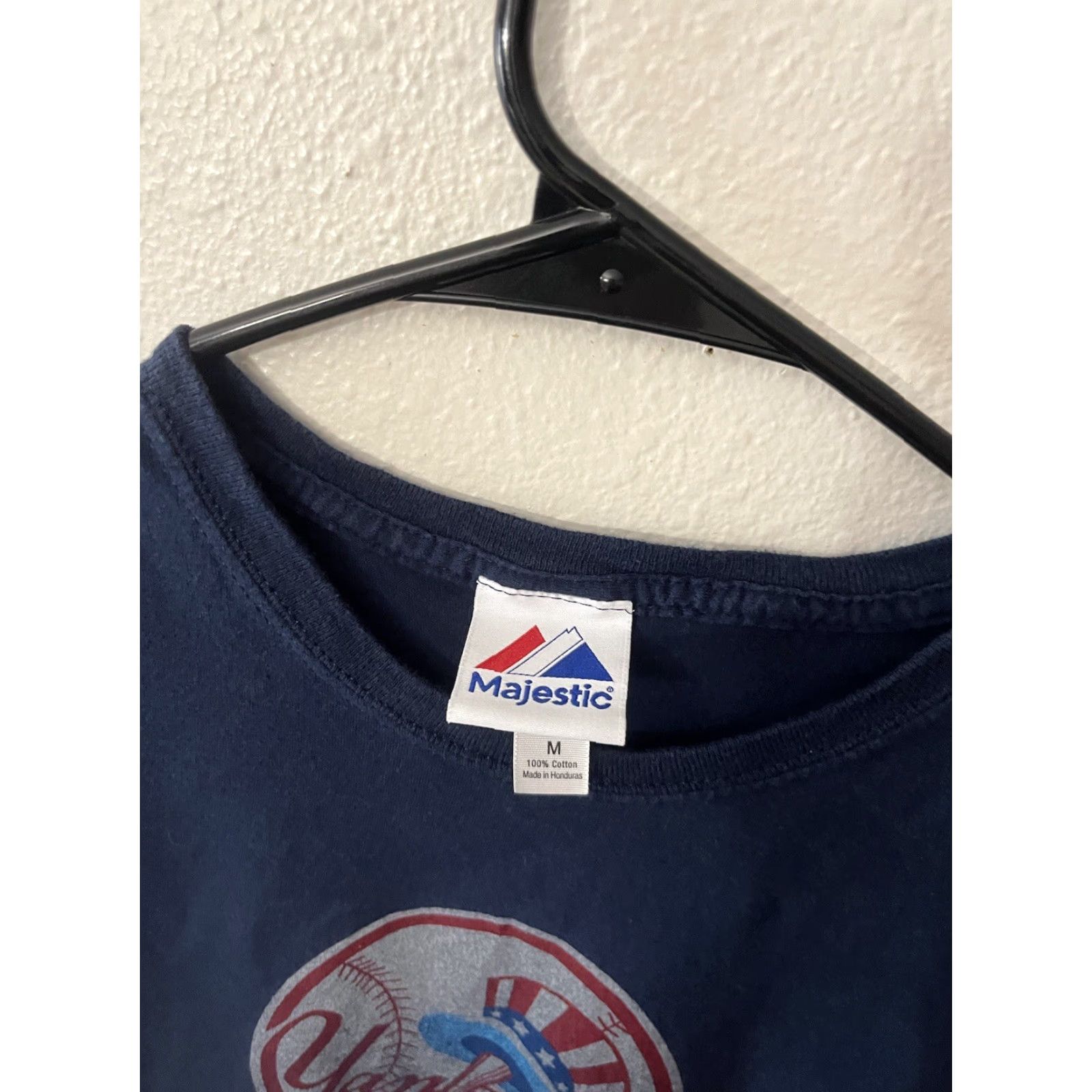 MLB Majestic Baseball MLB Blue T-Shirt Short Sleeve Crew Neck Size M Men 100% Polyester Graphic Print Active All Seasons Size US M / EU 48-50 / 2 - 2 Thumbnail
