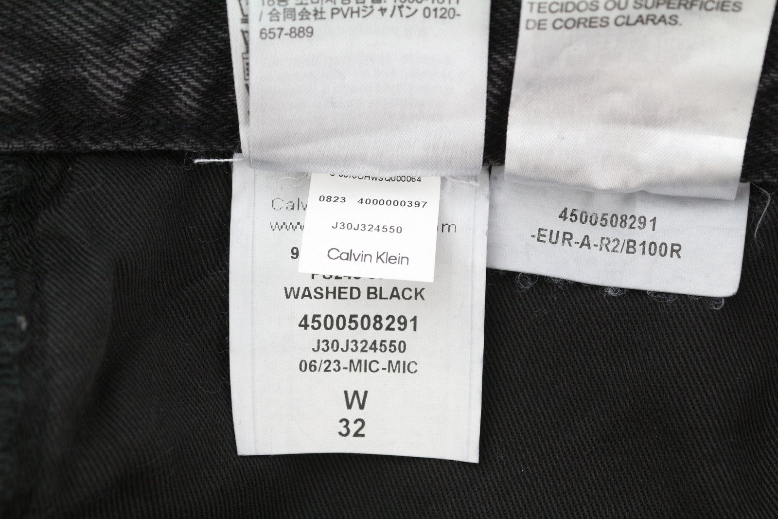 Calvin Klein 90S STRAIGHT W32 Black Zip Fly Pockets Denim 85209 Size US 32 / EU 48 - 11 Thumbnail