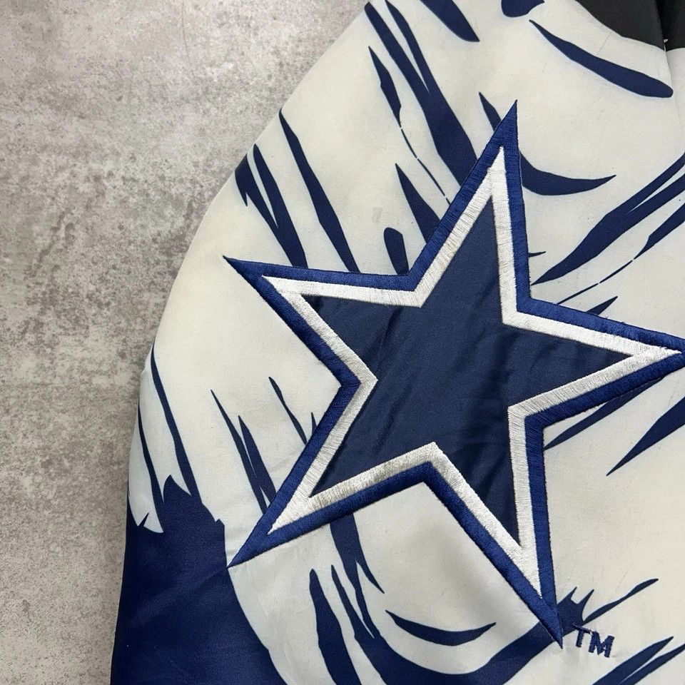 Logo Athletic × NFL × Vintage DALLAS COWBOYS LOGO ATHLETIC SPLASH PUFFER JACKET HOODIE Size US XL / EU 56 / 4 - 10 Thumbnail