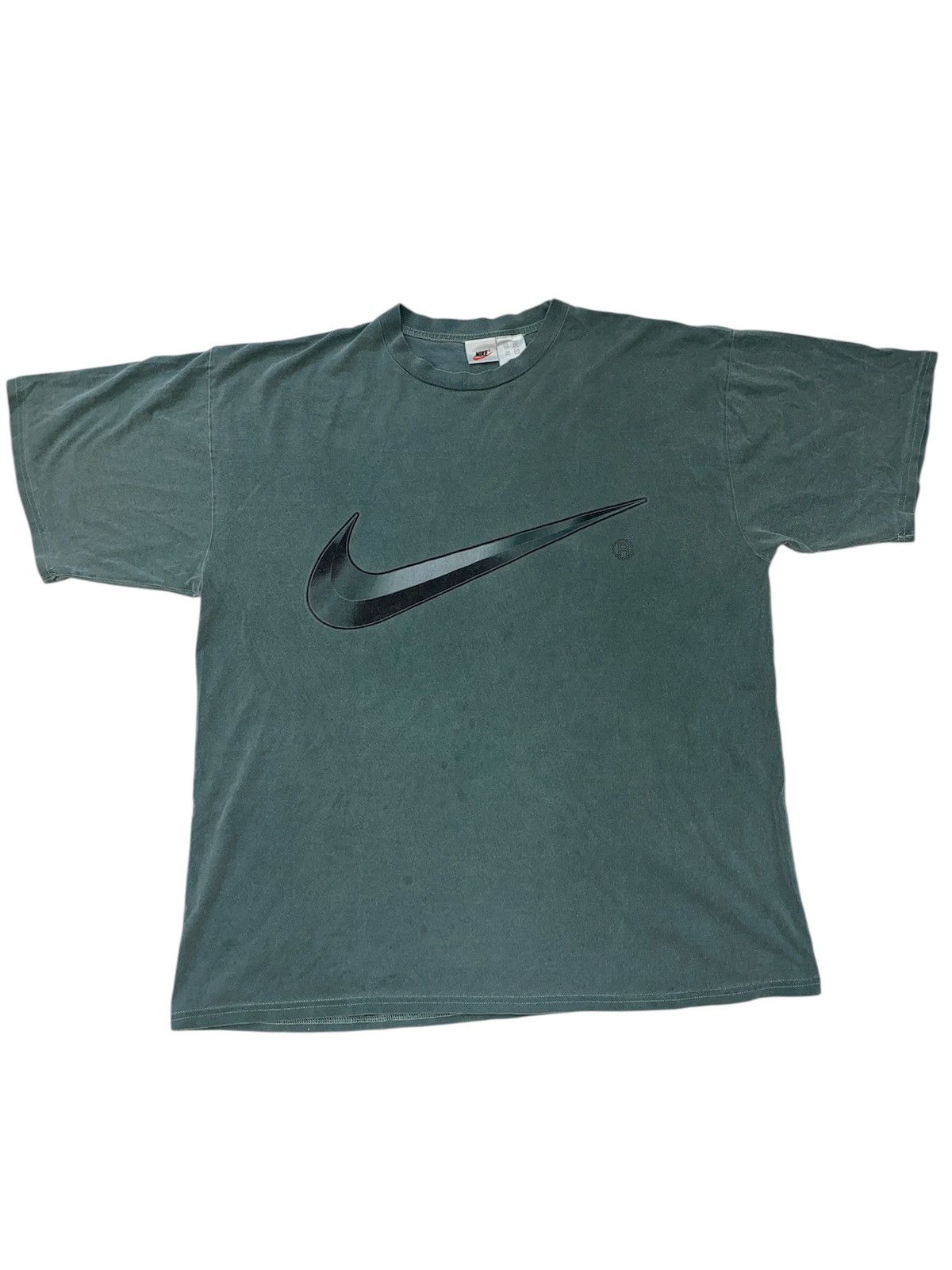 Nike × Vintage Vtg 90s Nike swoosh big logo oversize shirt Size US L / EU 52-54 / 3 - 3 Thumbnail