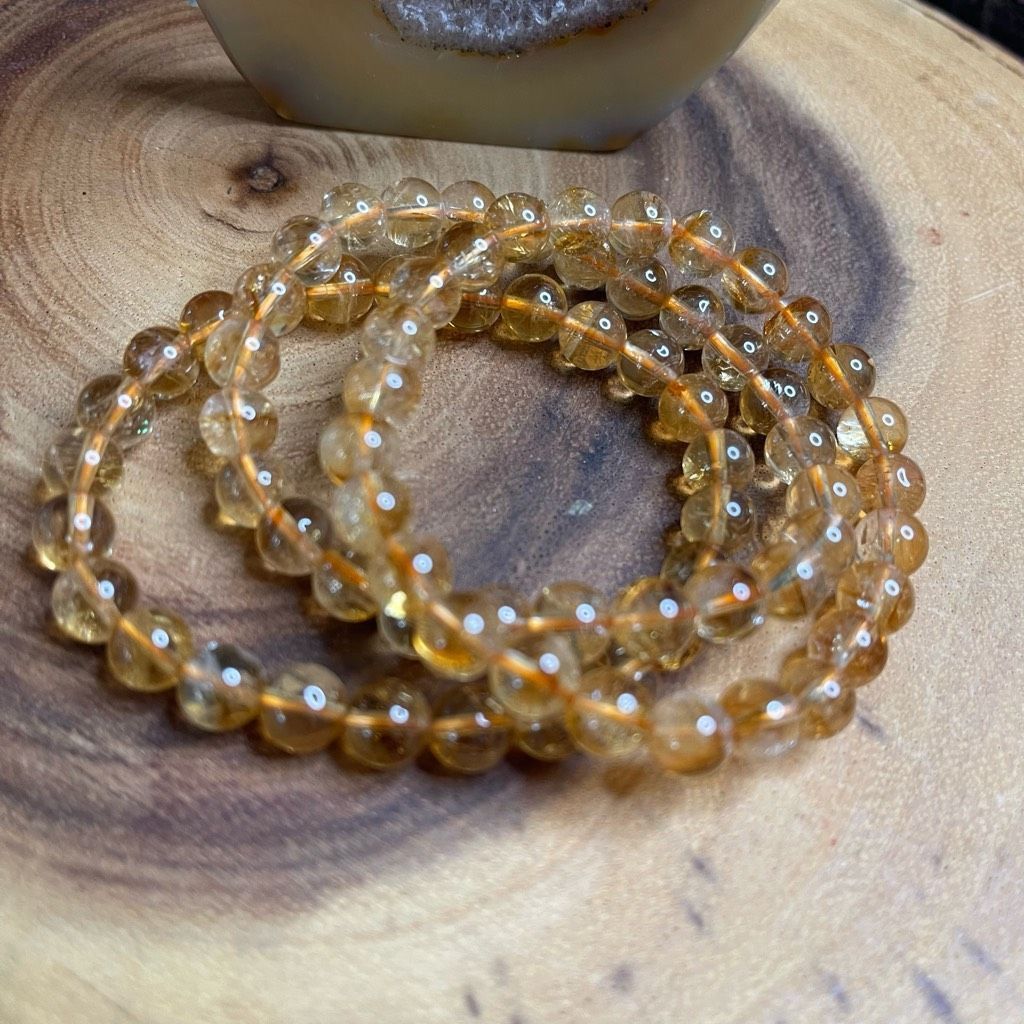 Other Citrine beaded stretch bracelet ONE NEW reiki meditation cry Size ONE SIZE - 1 Thumbnail