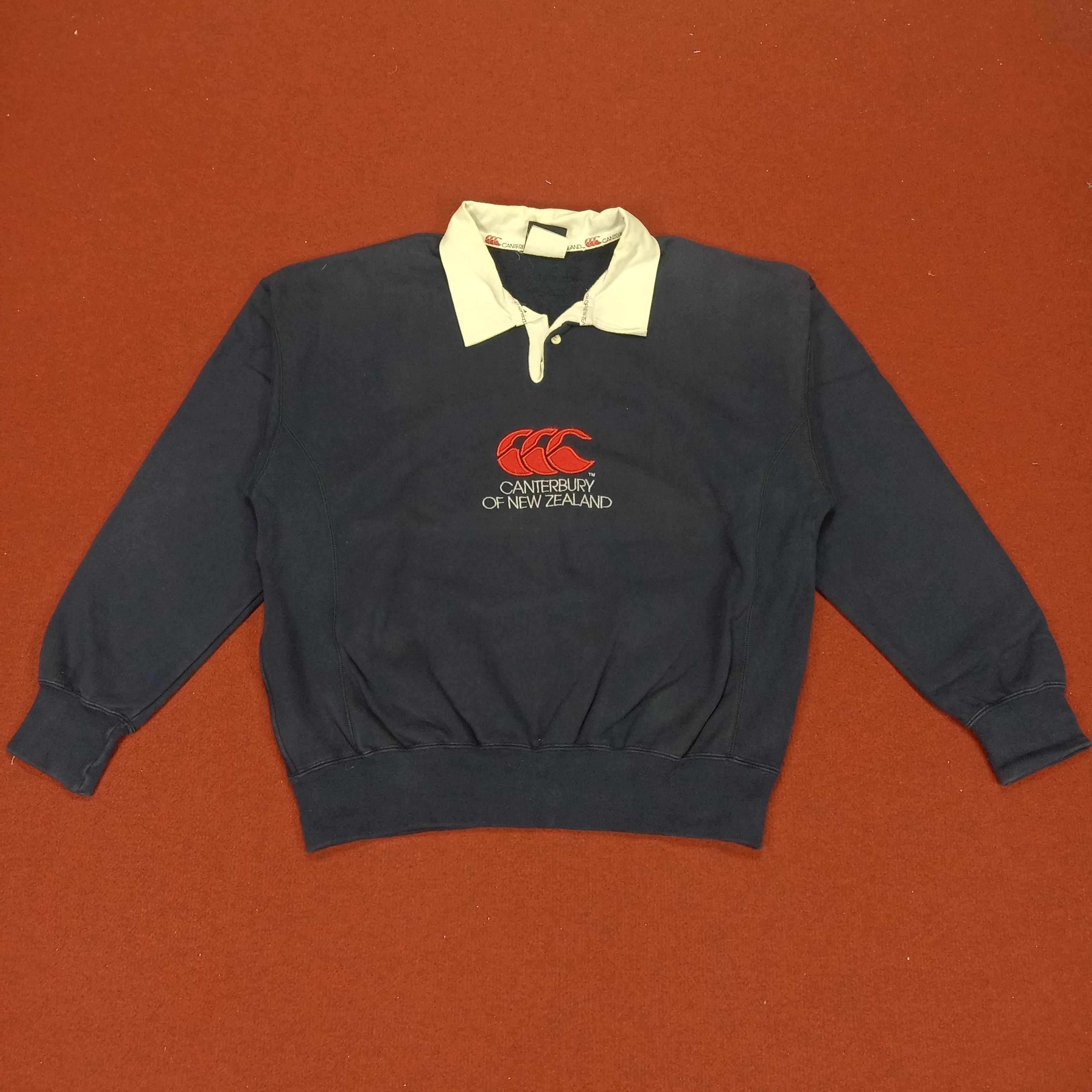 Canterbury Streetwear Sportswear Style Polo Rugby Sweatshirt