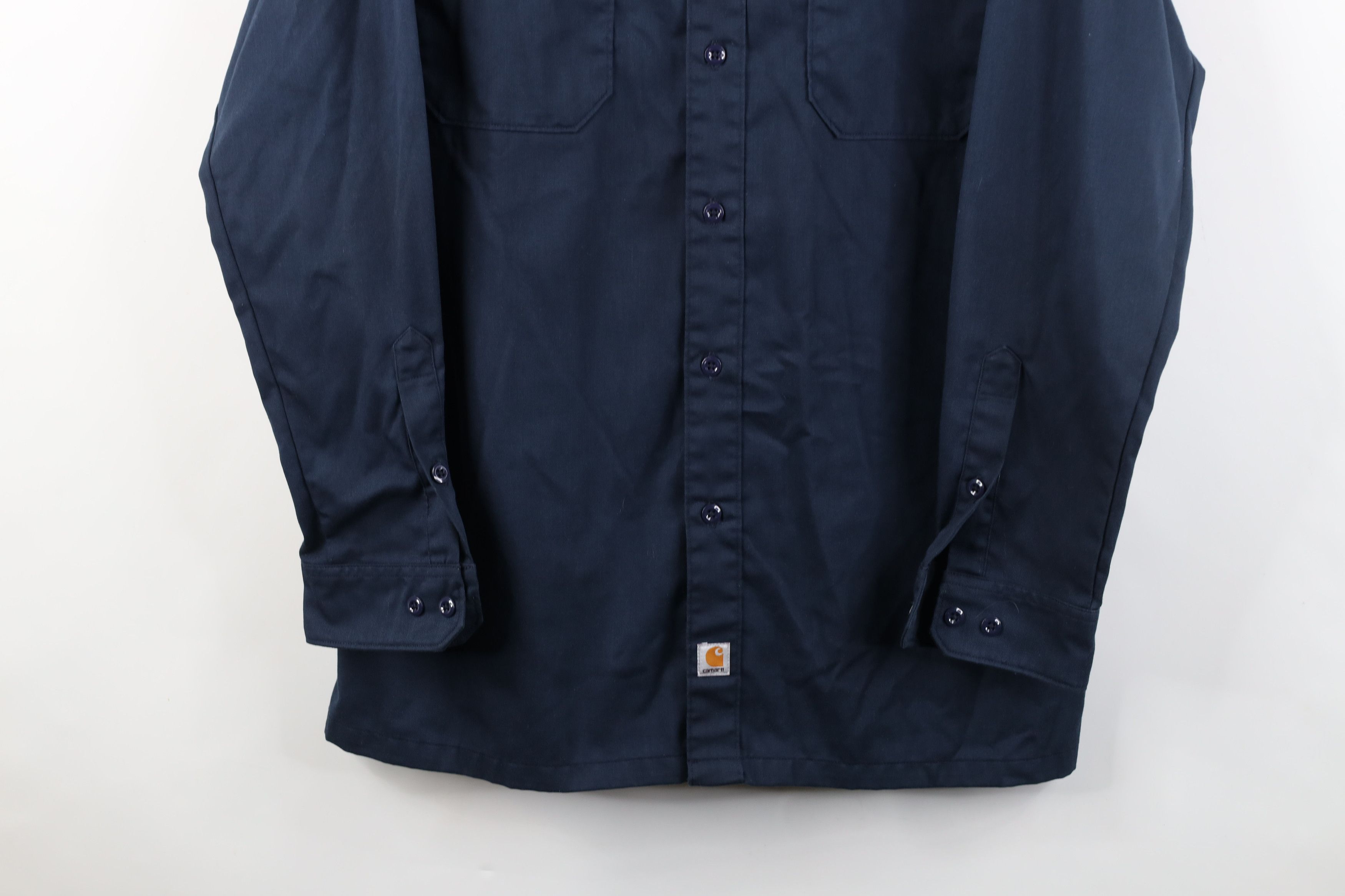 Carhartt Vintage Carhartt Heavyweight Collared Button Shirt Blue Size US L / EU 52-54 / 3 - 3 Thumbnail