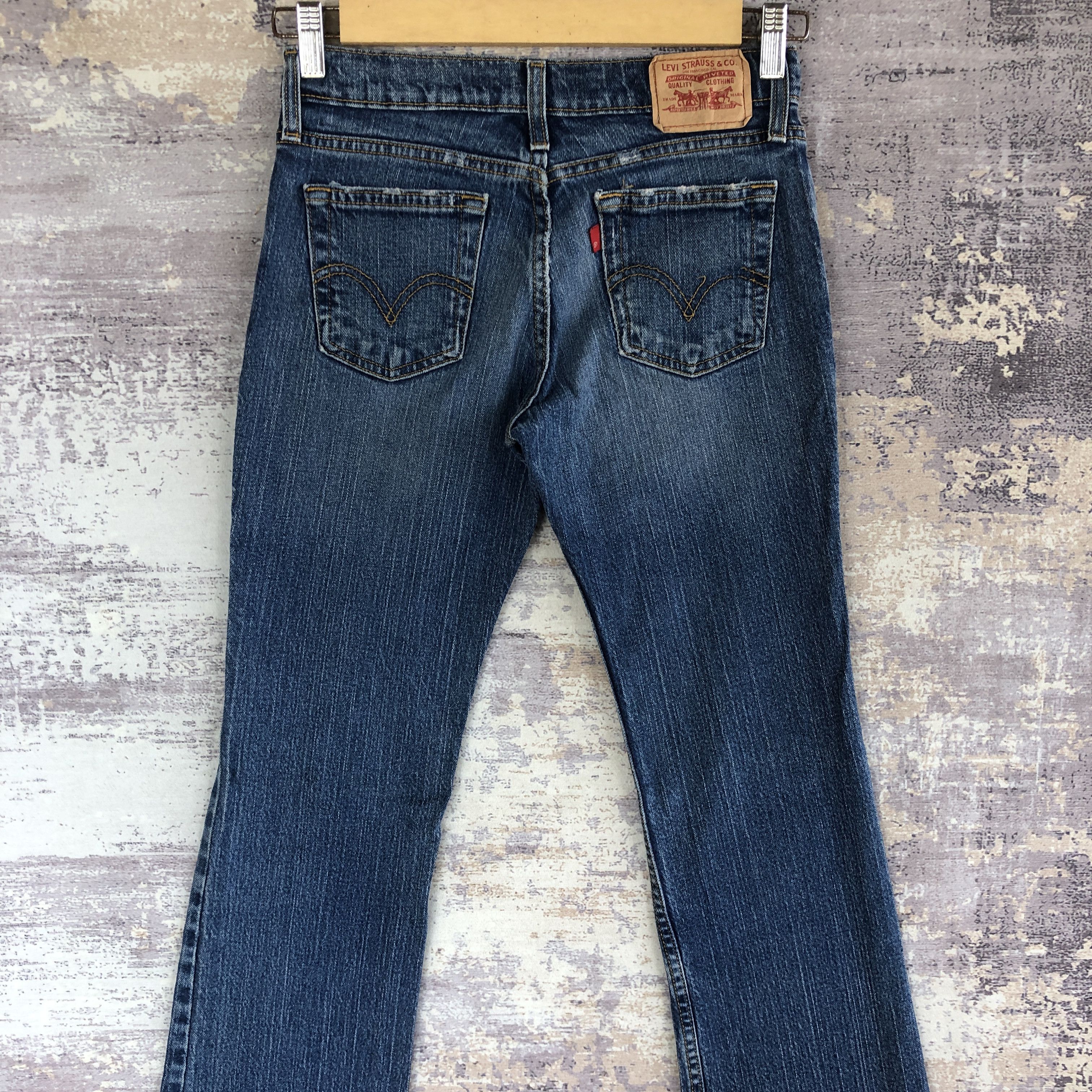 If Six Was Nine Vintage Levis 518 Boot Cut Flare Jeans Levi's Wide Leg Denim Size 26" / US 2 / IT 38 - 4 Thumbnail