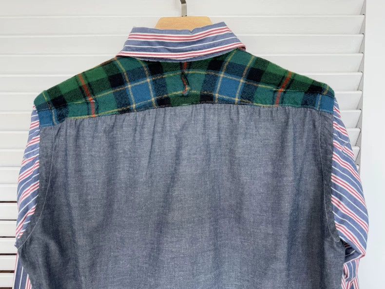 Junya Watanabe Junya Watanabe Long-sleeved striped stitching contrasting Size US L / EU 52-54 / 3 - 4 Thumbnail