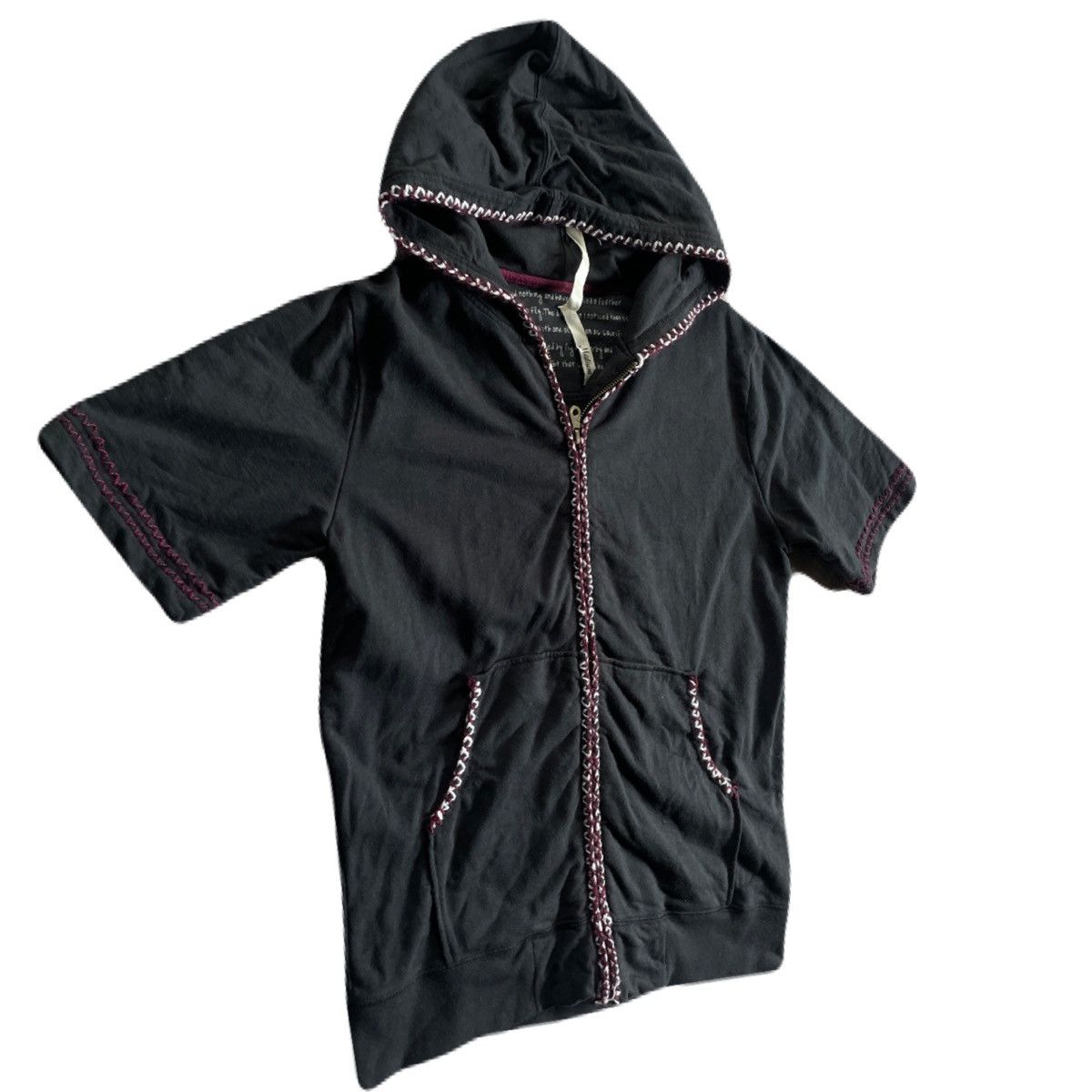 If Six Was Nine 2000s Japanese archive Vkei Ethnic Zip Short Sleeve Hoodie Size US S / EU 44-46 / 1 - 3 Thumbnail