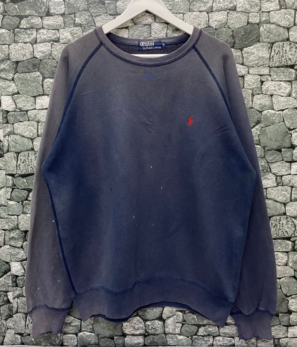 Polo Ralph Lauren Vintage Polo Ralph Lauren Distressed Sweatshirt Size US L / EU 52-54 / 3 - 1 Thumbnail