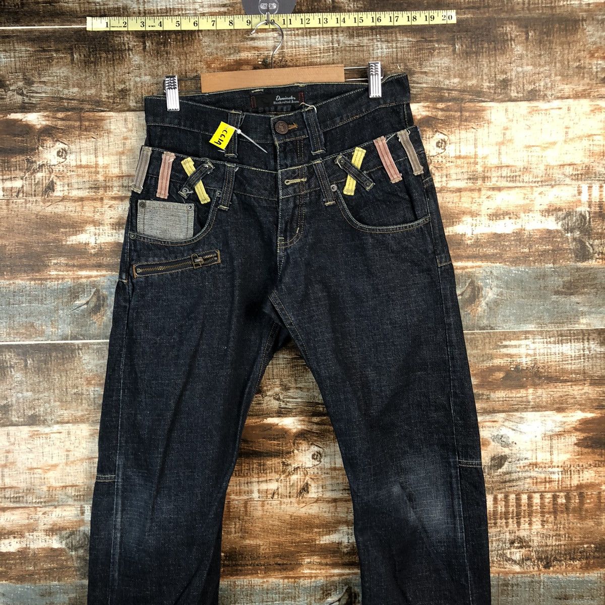 Japanese Brand DL Dani Nate double waist Black Denim Pants #C614 Size US 29 - 2 Thumbnail