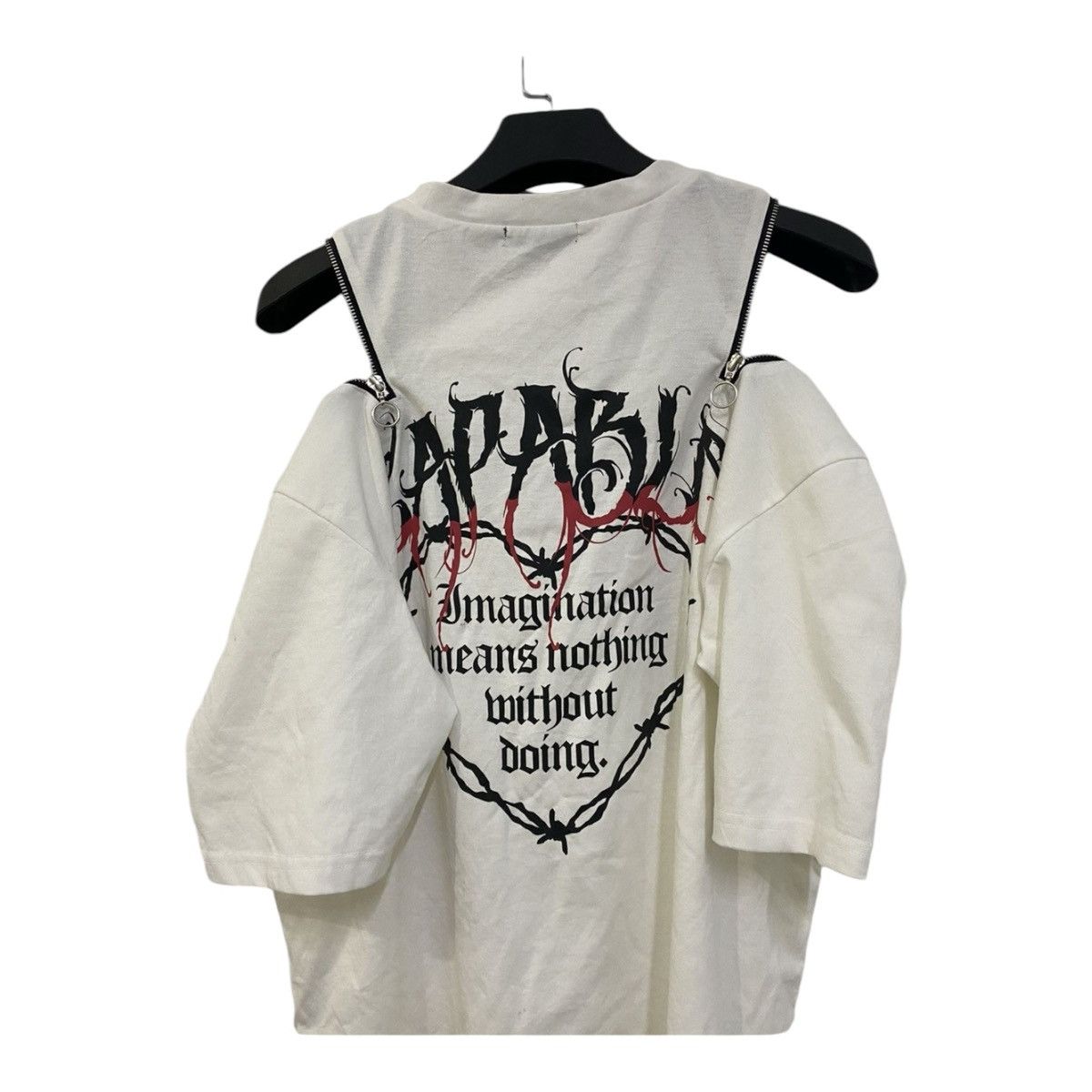 💥 RARE PUNK DESIGN BONDAGE ZIPPER SHOULDER LGB STYLE