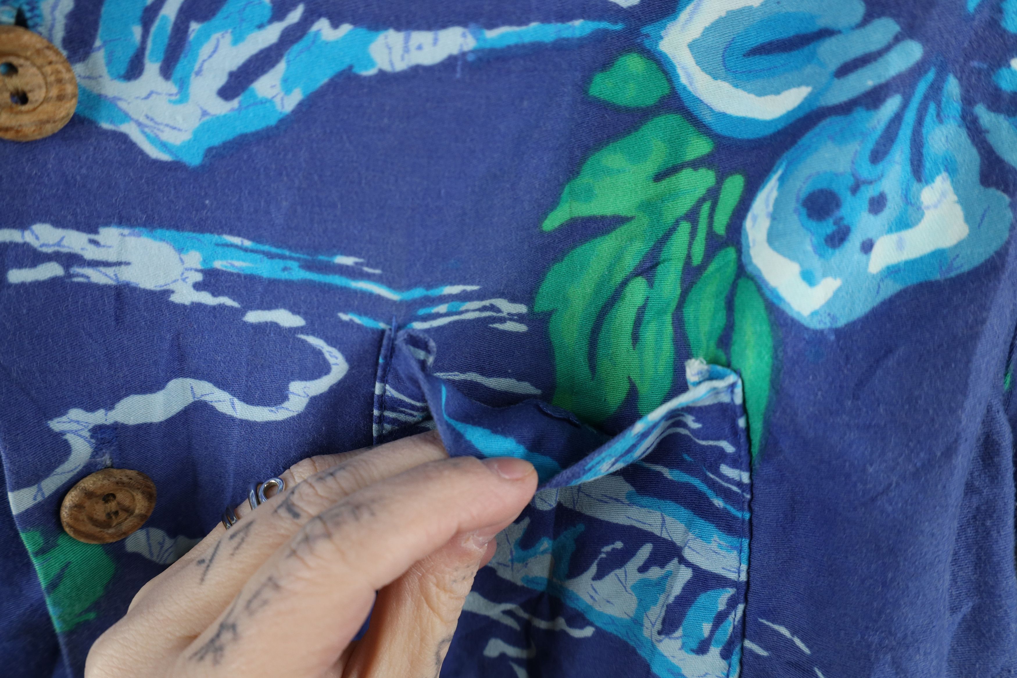 Vintage Vintage 60s 70s Streetwear Hawaiian Luau Button Shirt USA Size US L / EU 52-54 / 3 - 8 Thumbnail