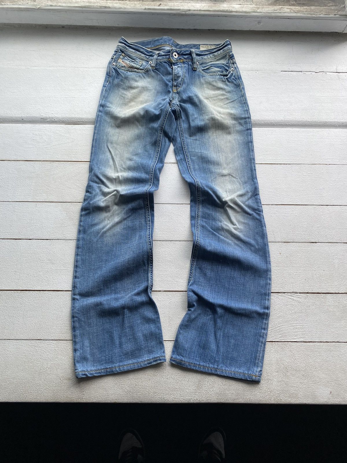Diesel × Vintage 🔥Punk Opium Diesel Gothic Flared Womens Jeans emo goth rare Size 29" - 3 Thumbnail
