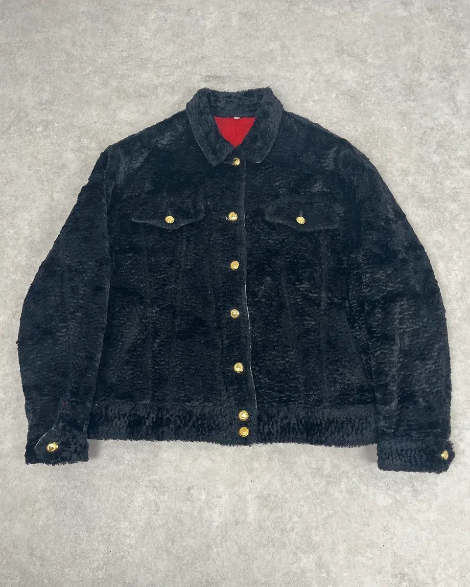 Moschino 1990s Moschino Black Fur Trucker Jacket Size US S / EU 44-46 / 1 - 1 Thumbnail