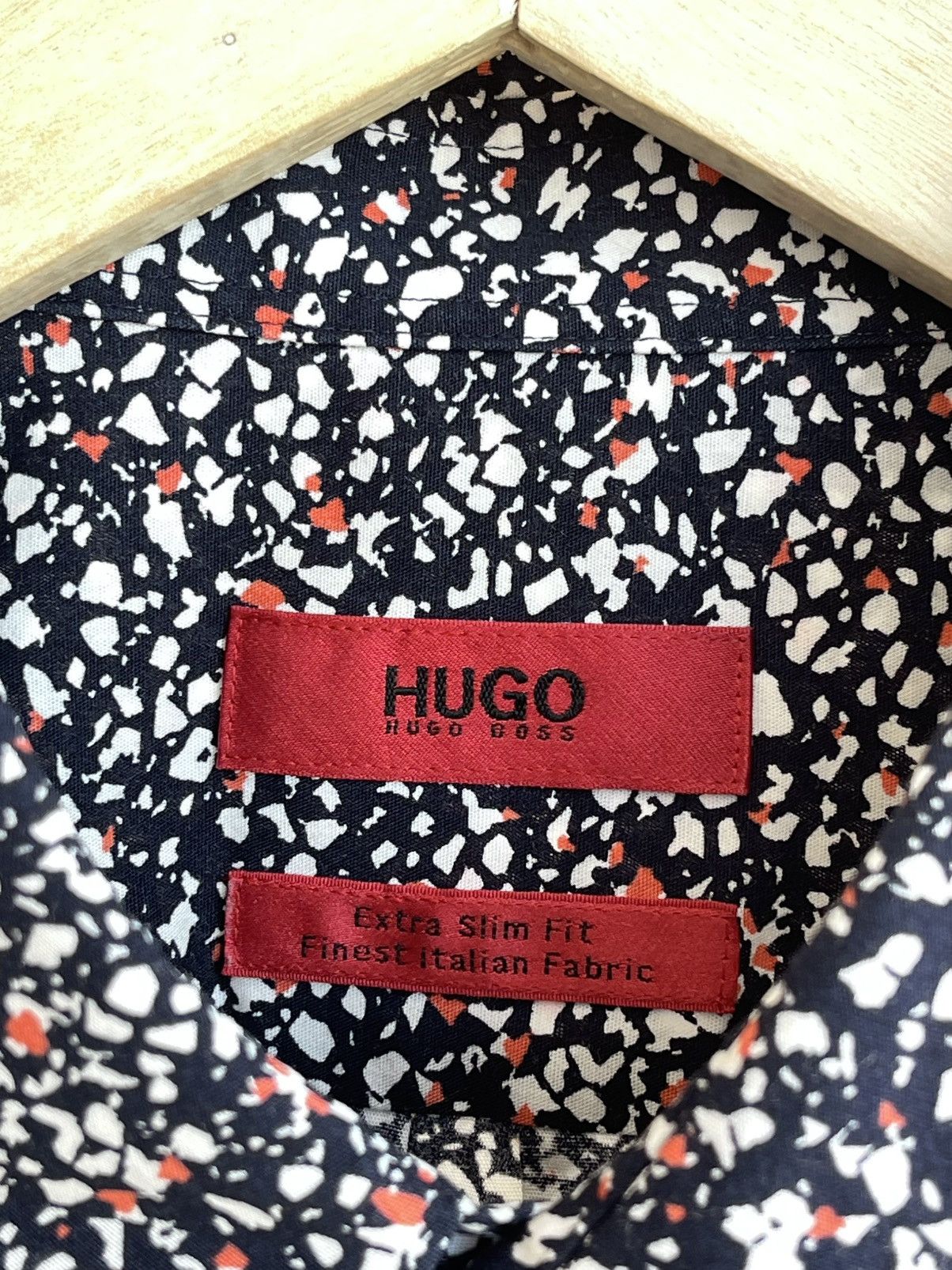 Hugo Boss Ero3-W Confetti Print Extra Slim Fit Long Sleeve Shirt Size US M / EU 48-50 / 2 - 9 Thumbnail