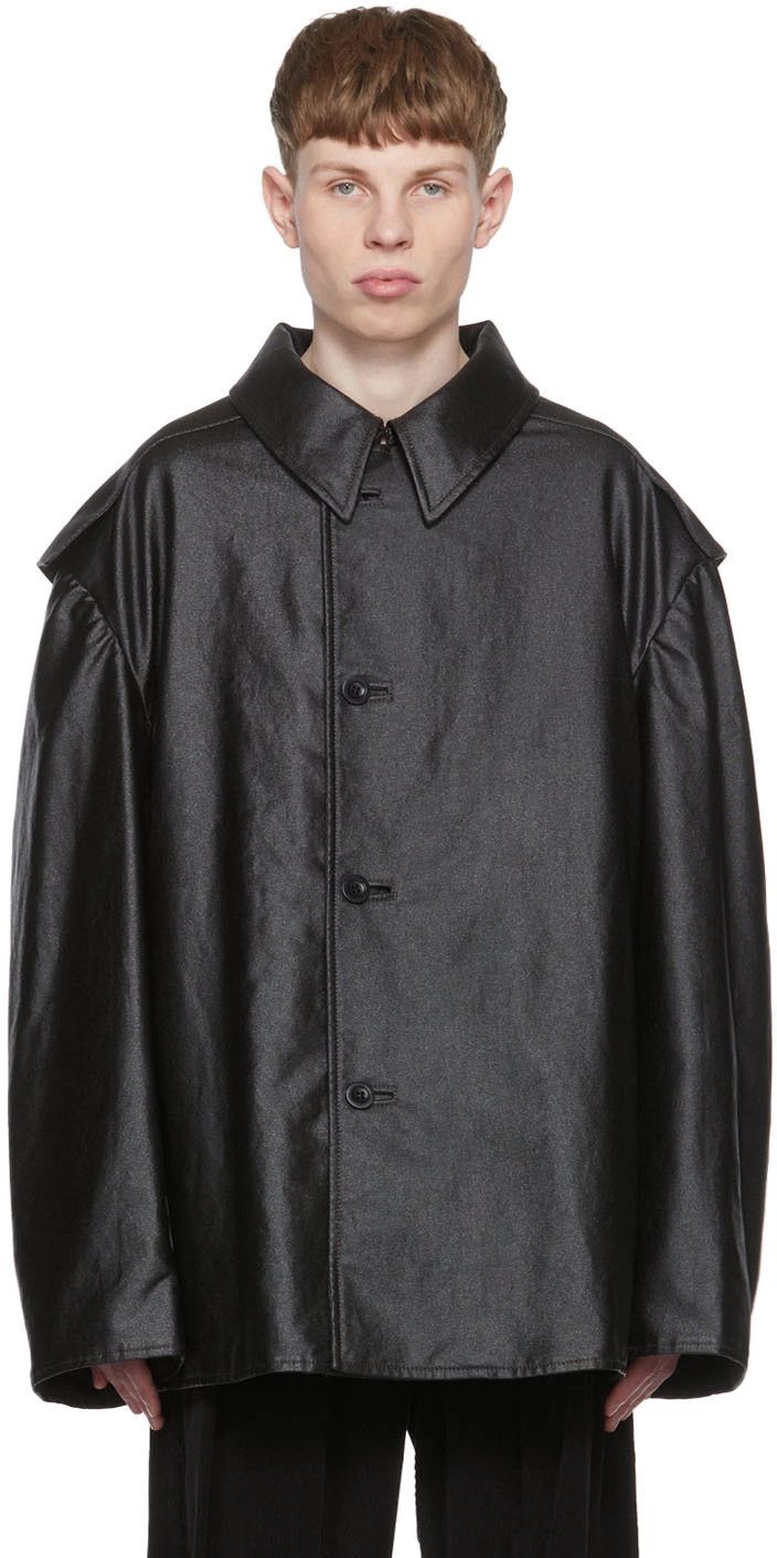 Maison Margiela Margiela - Black Cotton Jacket Size US M / EU 48-50 / 2 - 1 Thumbnail