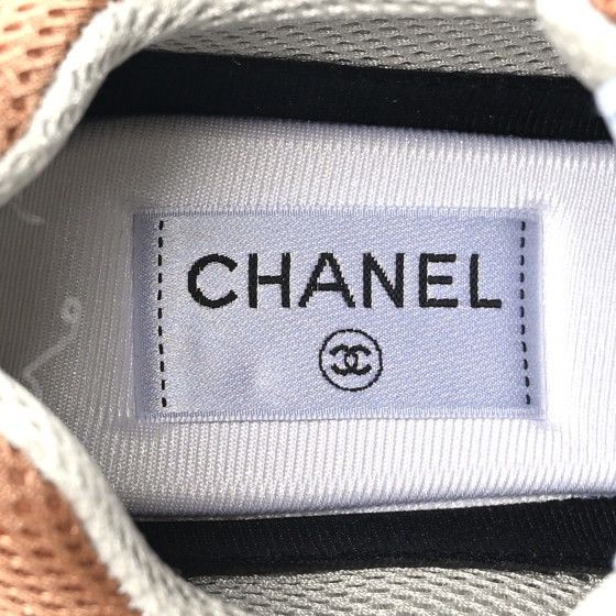 Chanel AUTHENTIC CHANEL Fabric Laminated Calfskin Stretch sneakers Size US 7 / IT 37 - 7 Thumbnail